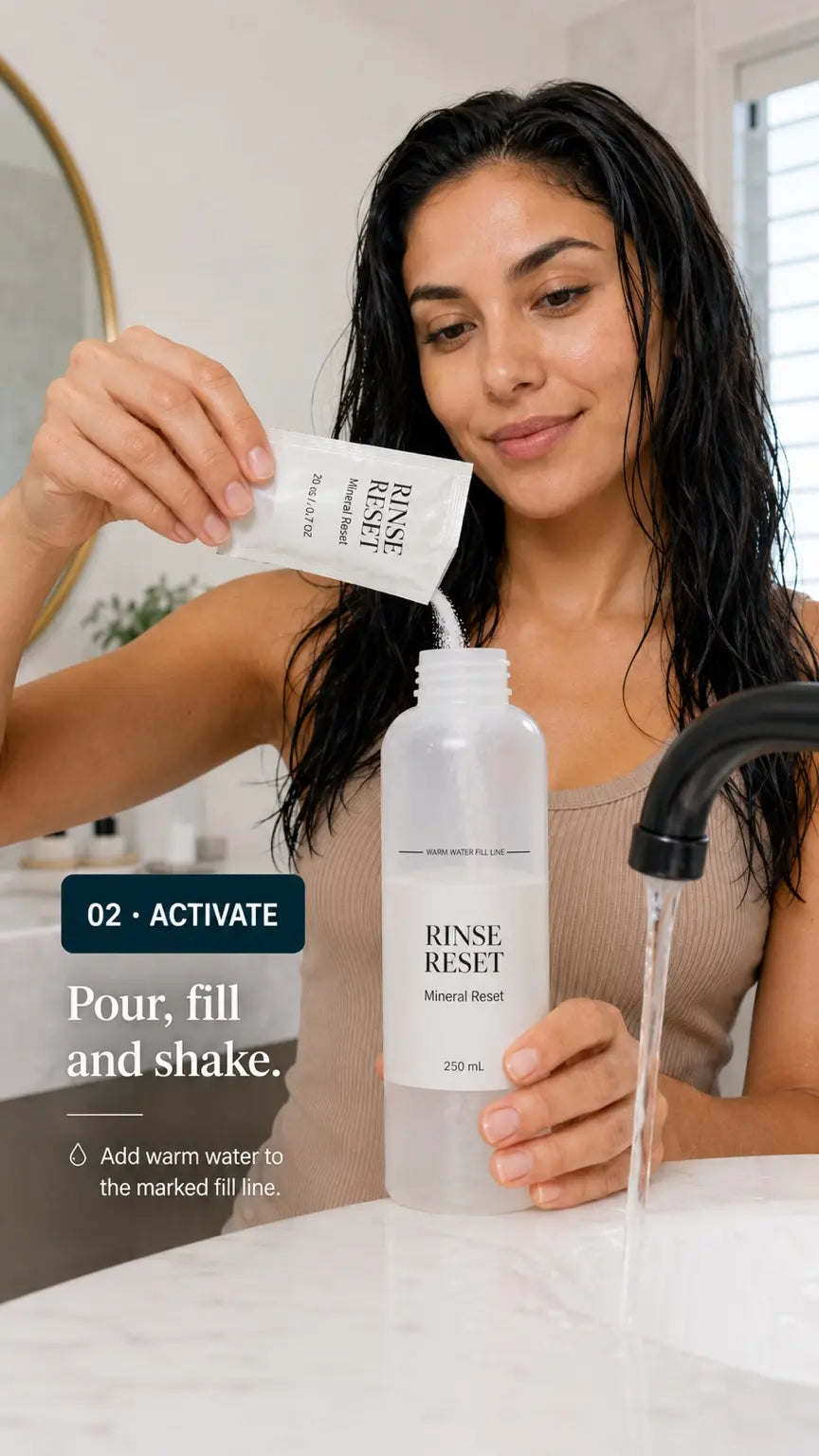 Activate: pour, fill and shake