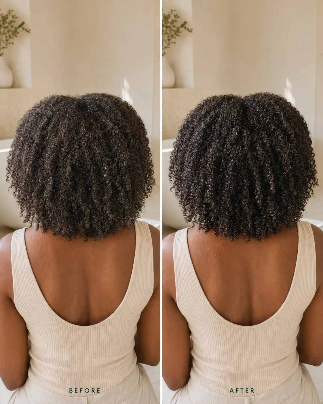 Natural coily hair